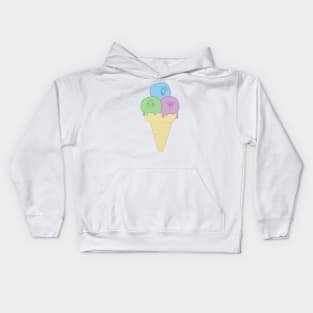 Ice cream expressions Kids Hoodie